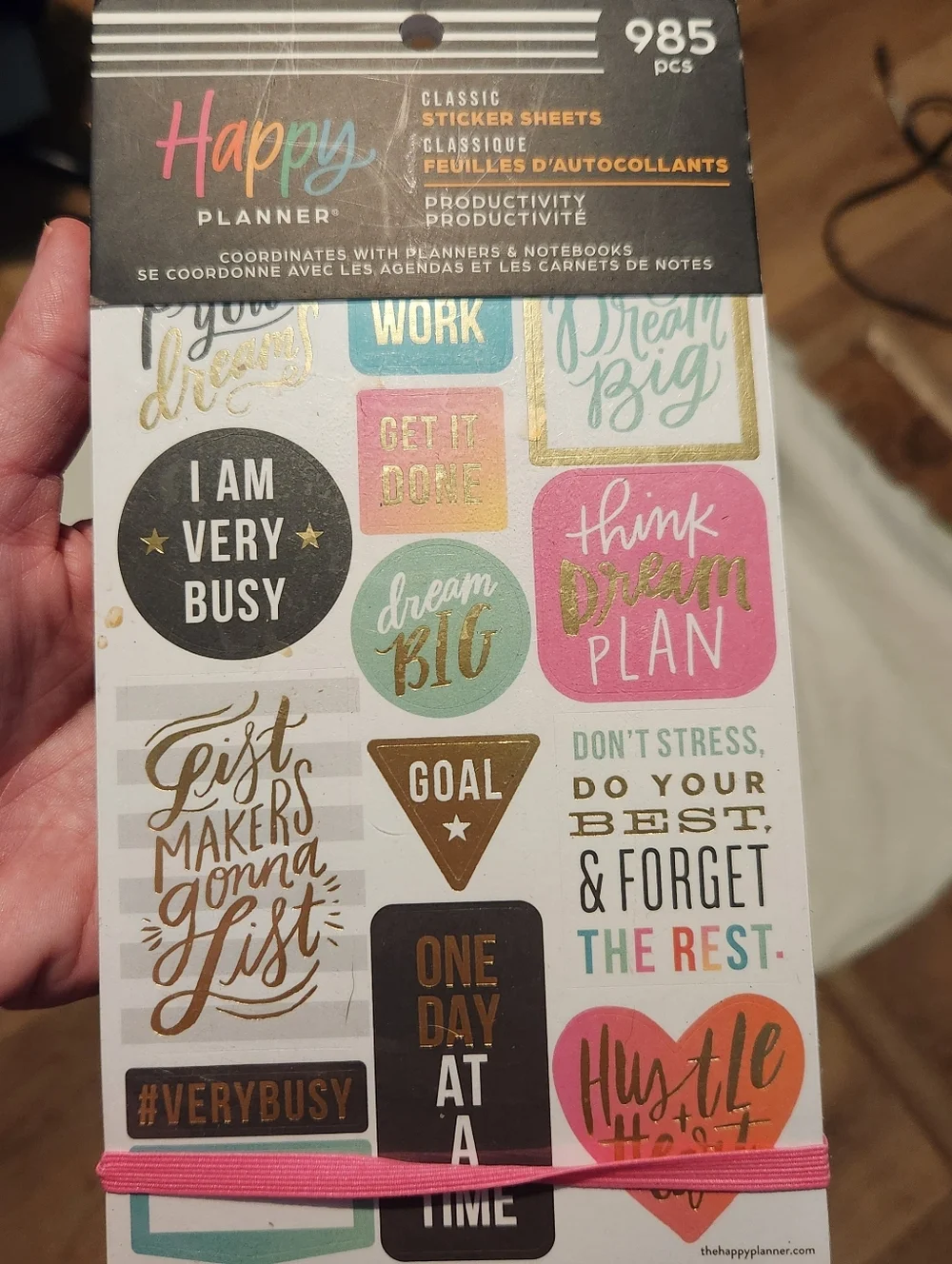 The Happy Planner Classic Block Pad And Classic Productivity Stickers